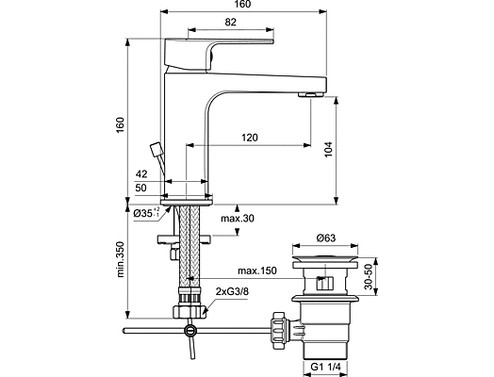 Смесител за мивка Ideal Standard ESLA